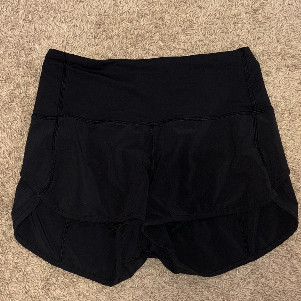 Black Lululemon Speed Up Shorts